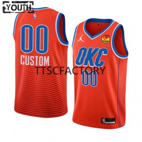 Maillot Basket Enfant Oklahoma City Thunder Personnalisé Nike 2022-23 Statement Edition Orange Swingman
